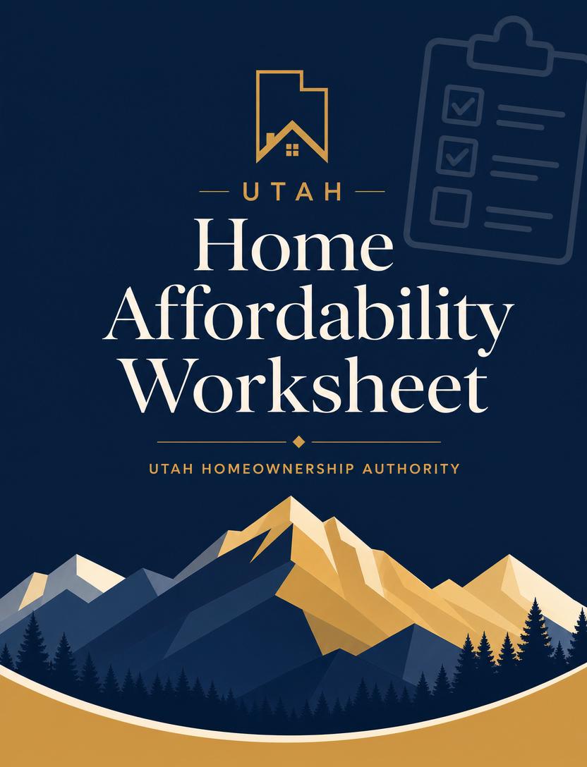 Utah Home Affordability Worksheet cover