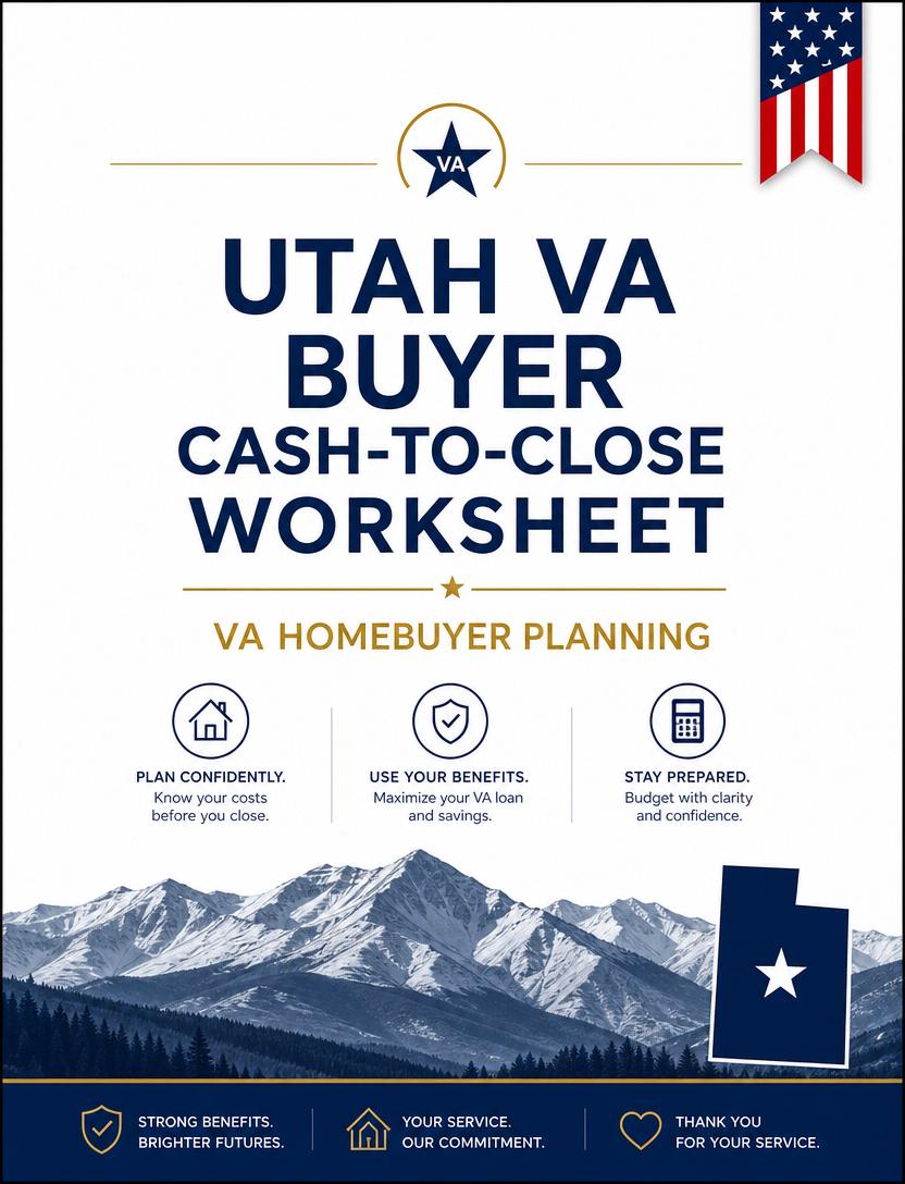 Utah VA Buyer Cash-to-Close Worksheet cover